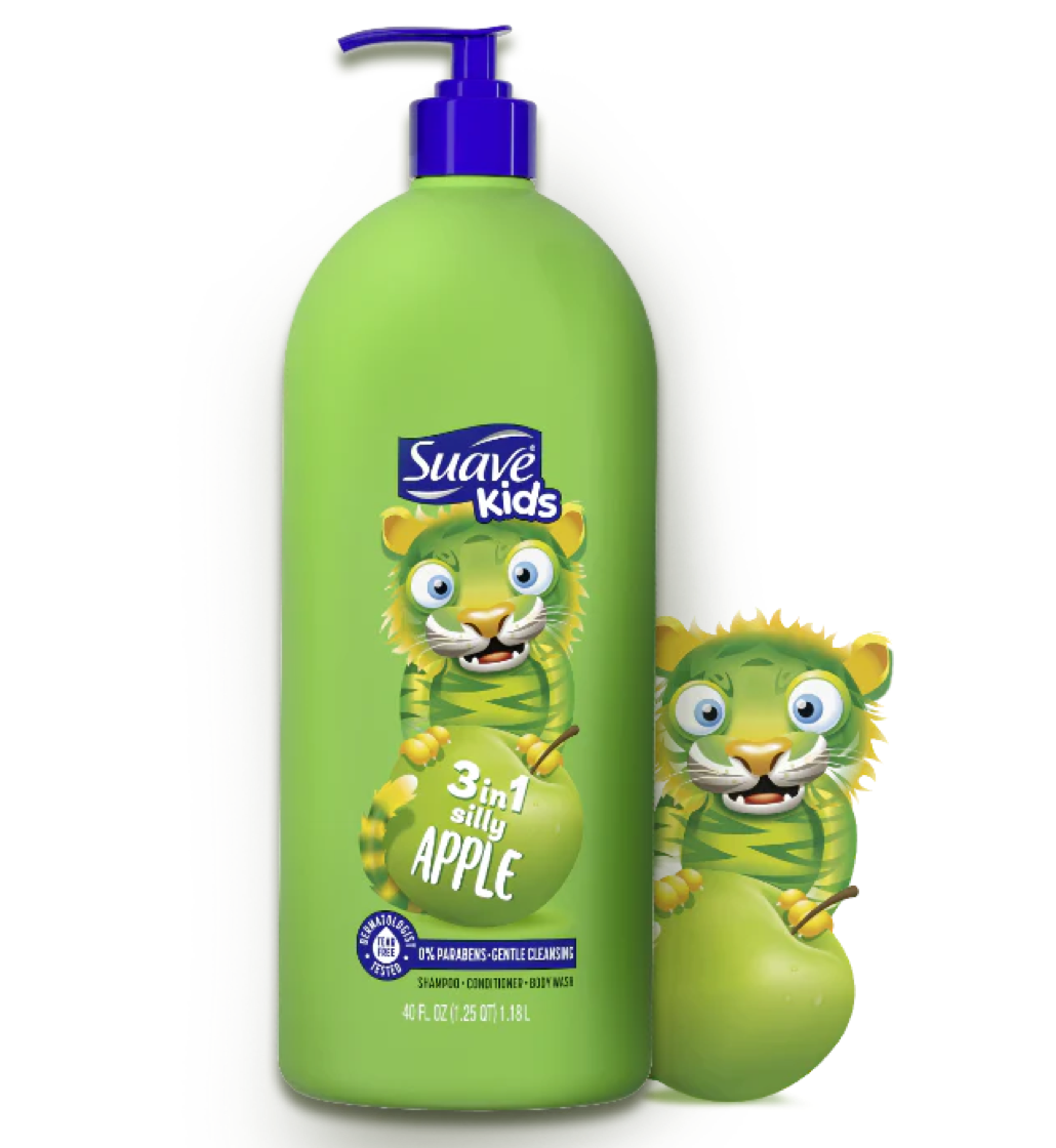 Suave Kids 3-in-1 Silly Apple Shampoo, Conditioner & Body Wash 1.18L