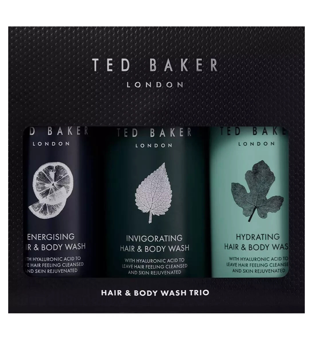 Ted Baker Mens Hair & Body Wash Trio Gift Set