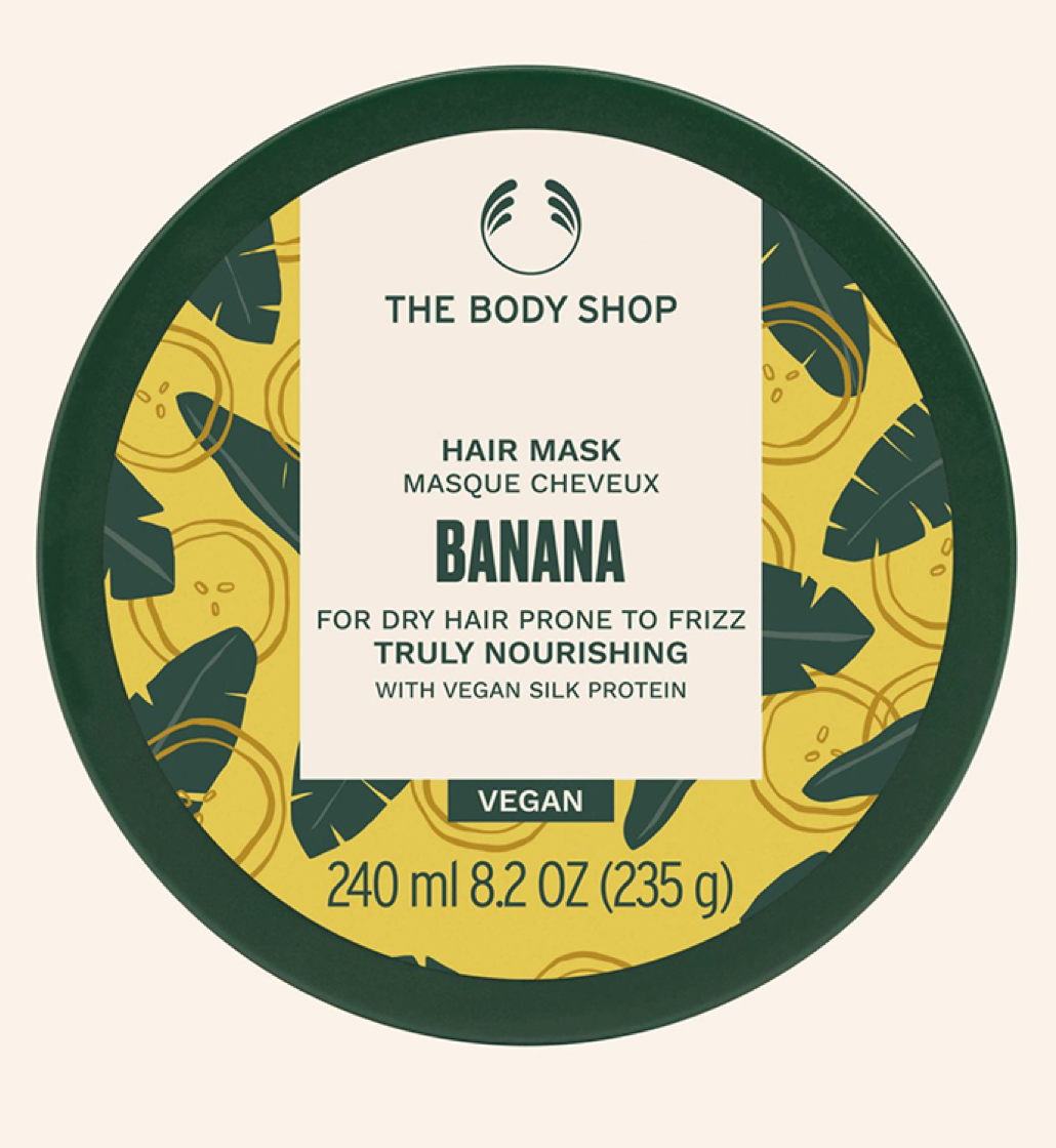 The Body Shop Banana Truly Nourishing Hair Mask New Packaging