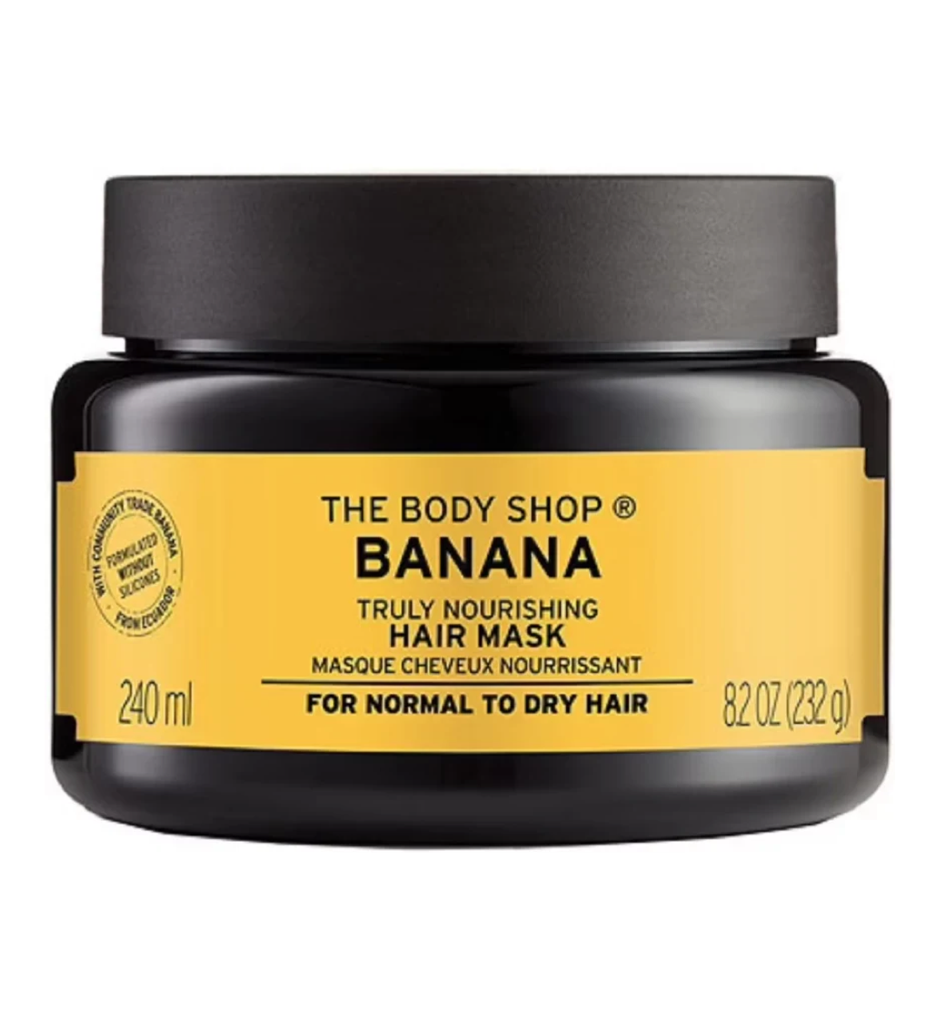 The Body Shop Banana Truly Nourishing Hair Mask Old Packaging