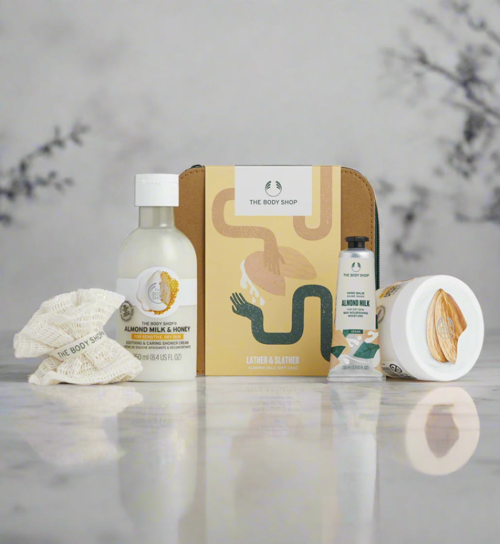 The Body Shop Lather & Slather Almond Milk Gift Set