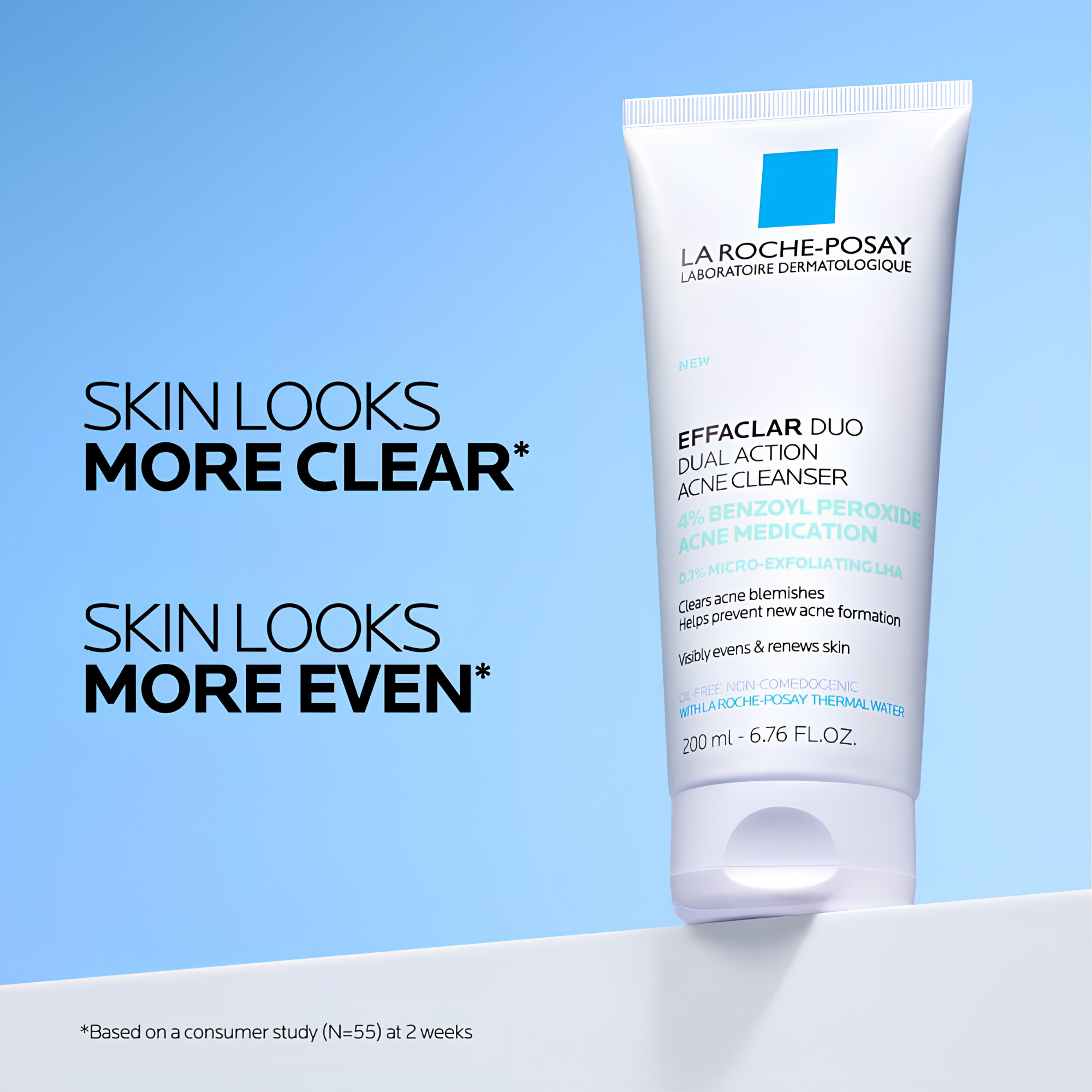 La Roche Posay Effaclar Dual Action Acne Face Wash With 4% Benzoyl Peroxide