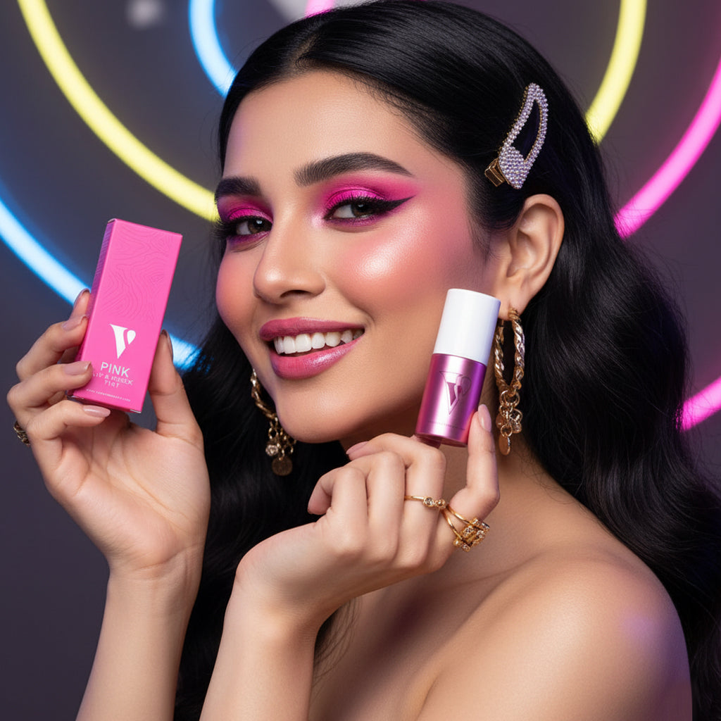 VCare Natural Lip Cheek Tint - Pink