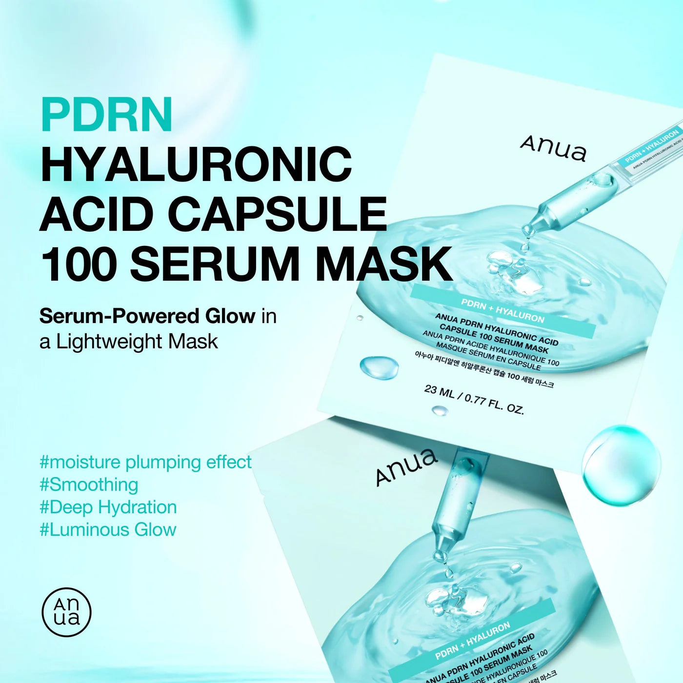 Anua PDRN + Hyaluron Capsule 100 Serum Mask