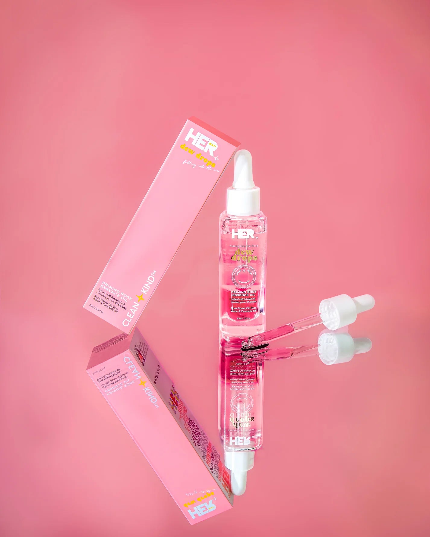 Her Beauty Dew Drops Priming Rose Essence Oil