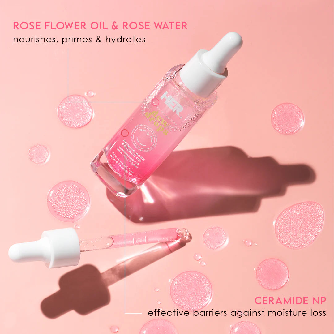 Her Beauty Dew Drops Priming Rose Essence Oil