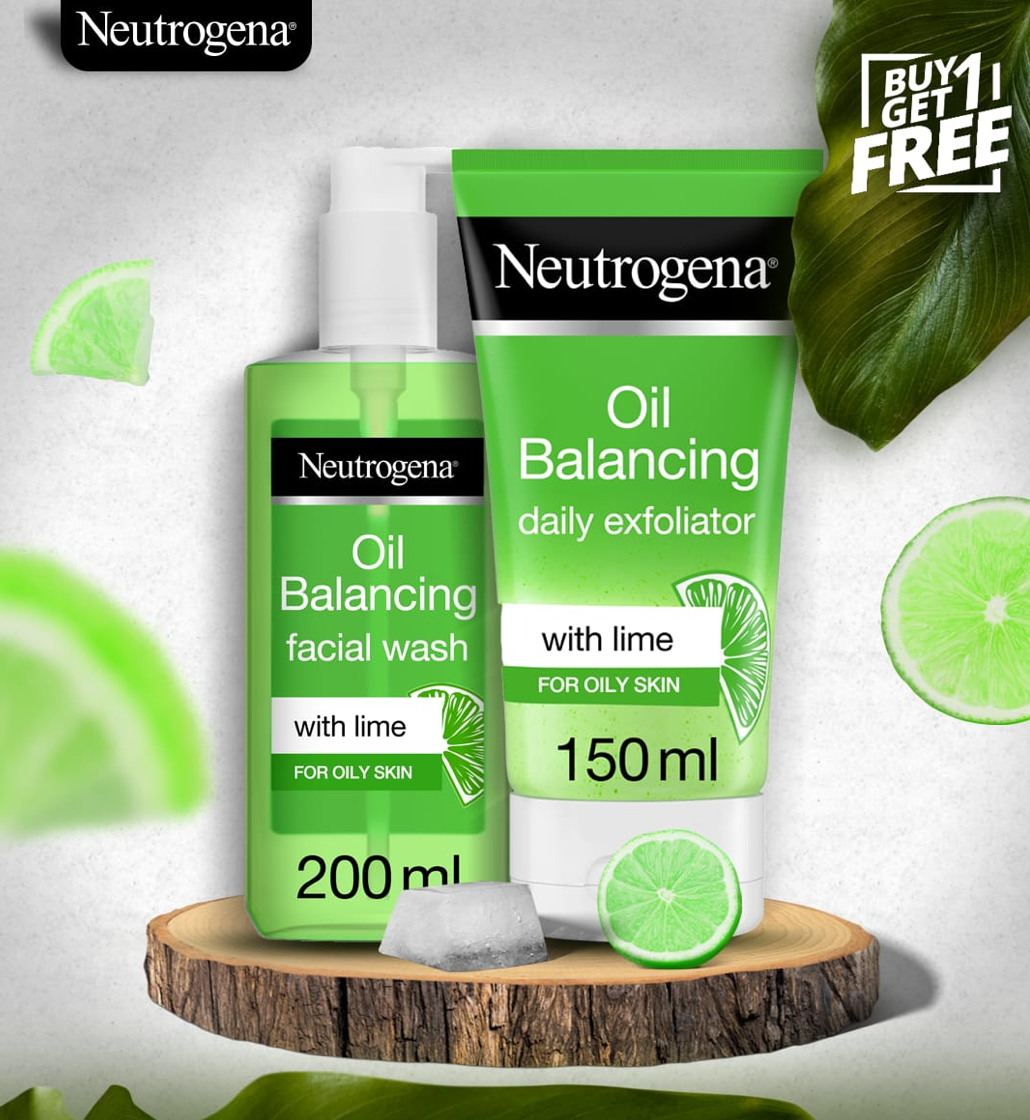 Neutrogena Oil Balancing Daily Exfoliator + Facial Wash Buy 1 Get 1 Free