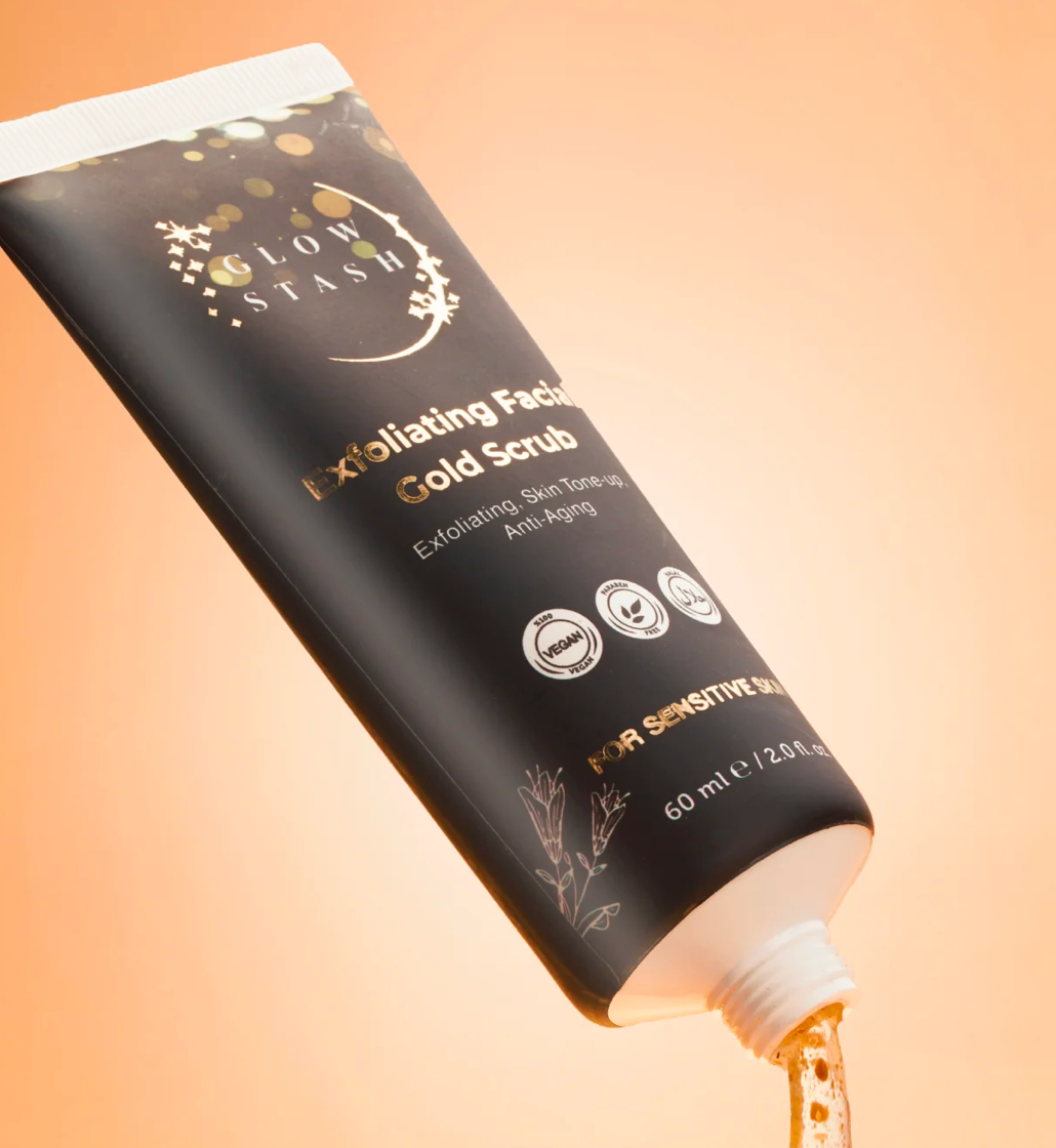 GlowStash Exfoliating Facial Gold Scrub