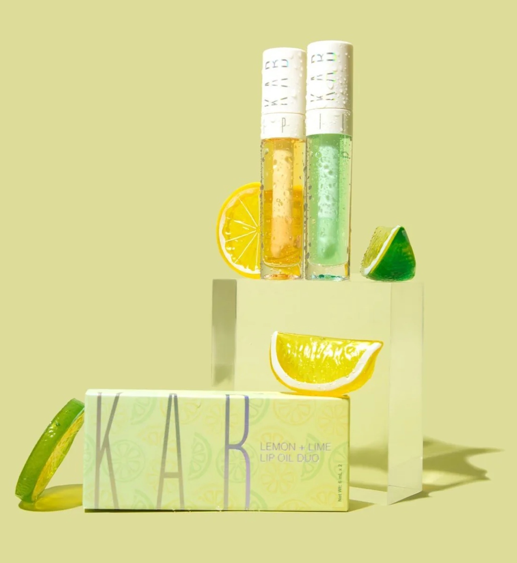 KAB Cosmetics Lemon + Lime Lip Oil Duo
