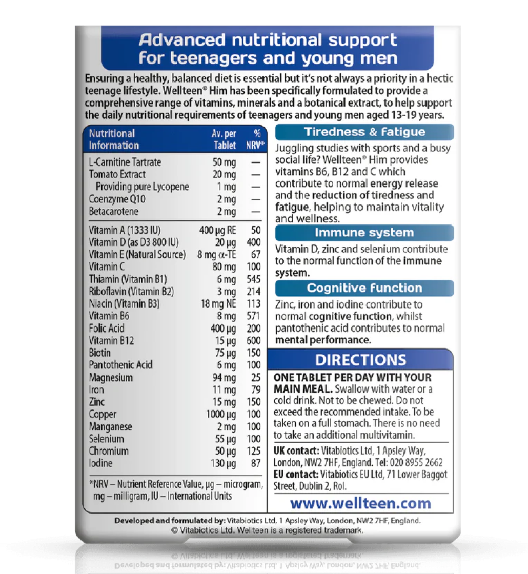 Vitabiotics Wellteen Him