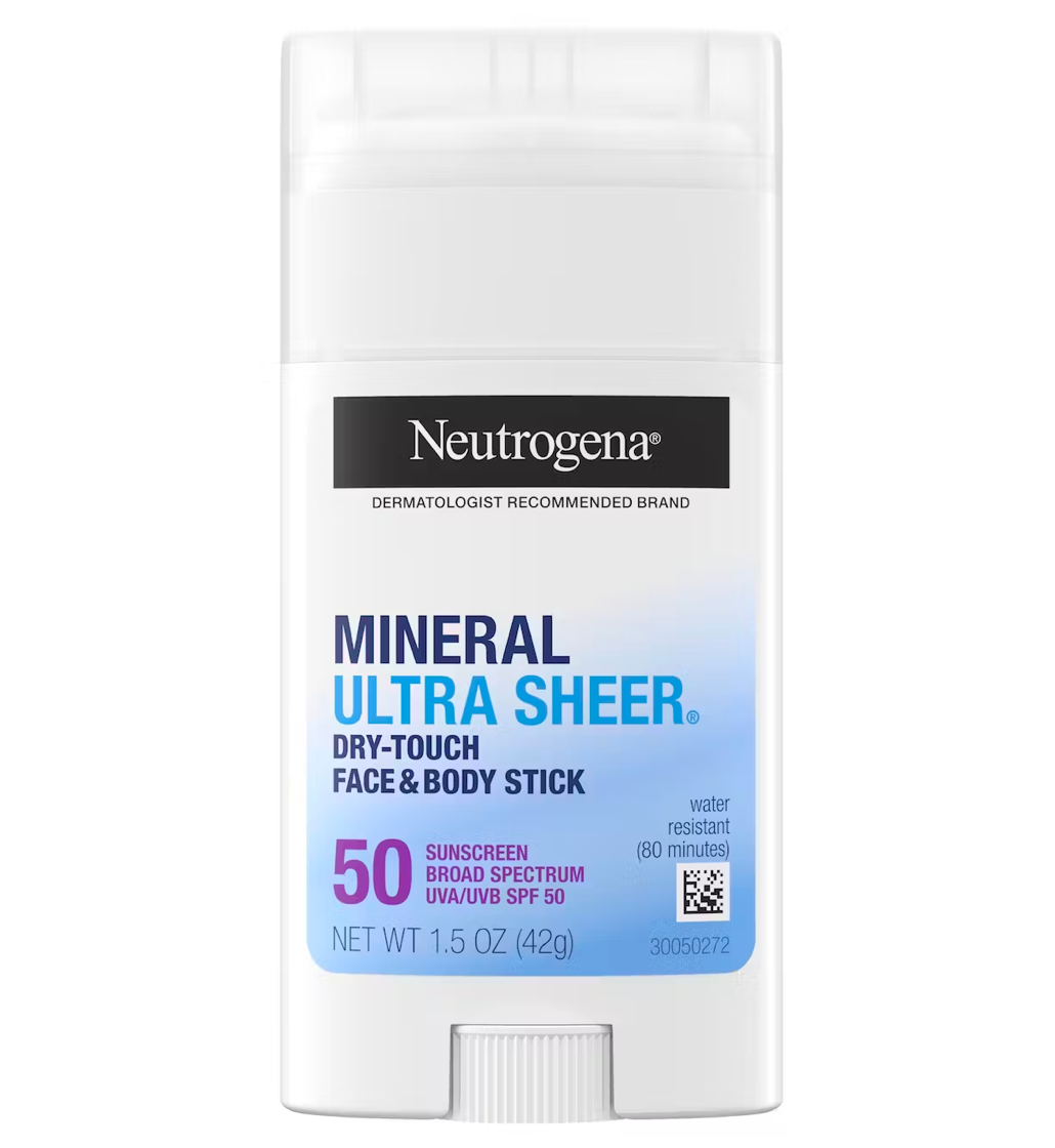 Neutrogena Ultra SheerĀ® Face & Body Mineral Sunscreen Stick SPF 50