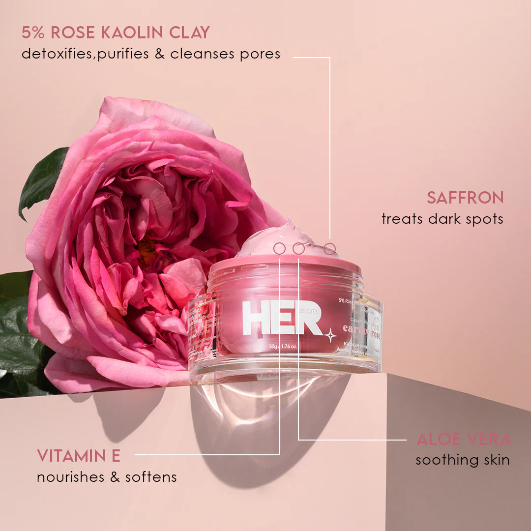 Her Beauty Earthy Rose Kaolin Pink Clay Mask