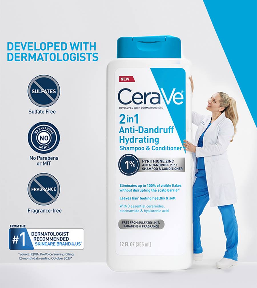 CeraVe 2-in-1 Anti-Dandruff Hydrating Shampoo and Conditioner