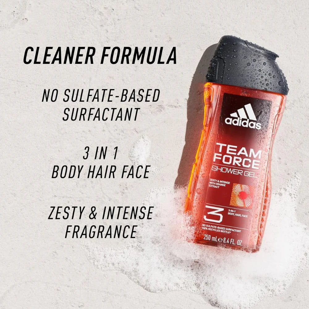 Adidas Men 3 in 1 Team Force Shower Gel