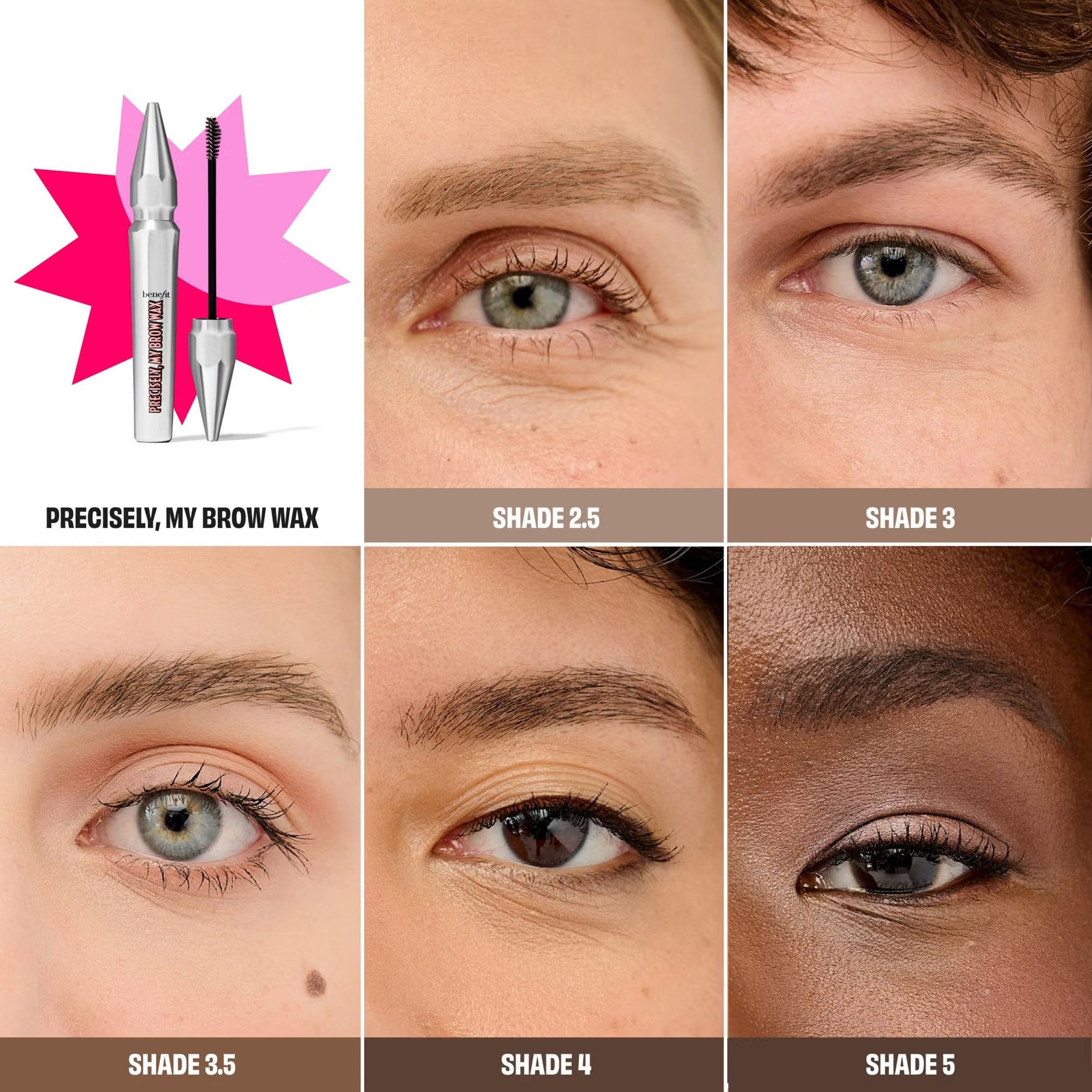 Benefit Browminoes 5 Eyebrow Makeup 3 Piece Gift Set