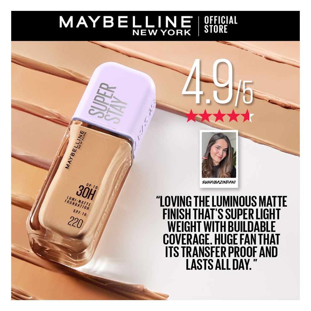 Maybelline Super Stay Up To 30H Lumi Matte Foundation SPF 16