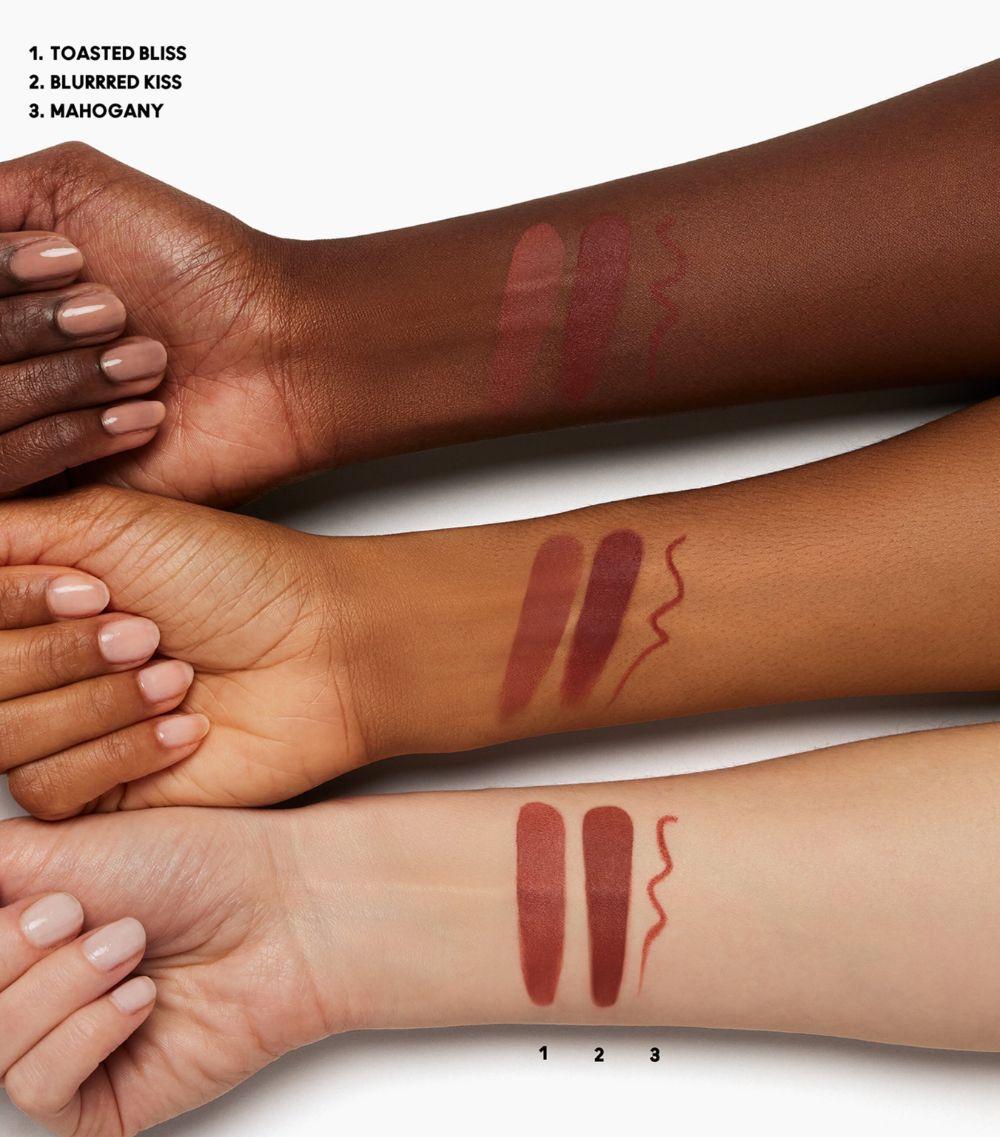 MAC Powdered Snow Powder Kiss Lip Kit Brown Gift Set