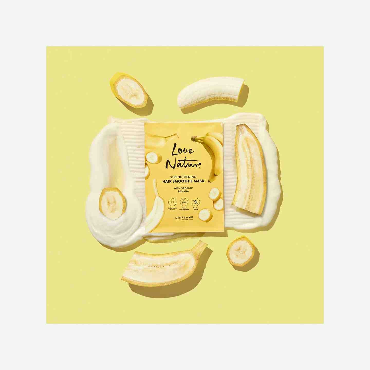 Oriflame Love Nature Strengthening Hair Smoothie Mask with Organic Banana