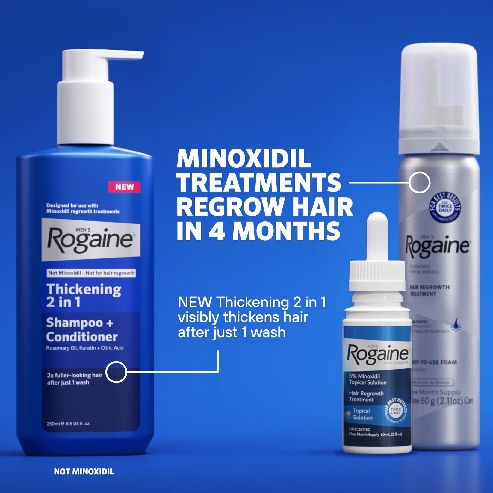 Rogaine Extra Strength 5% Minoxidil Topical Solution