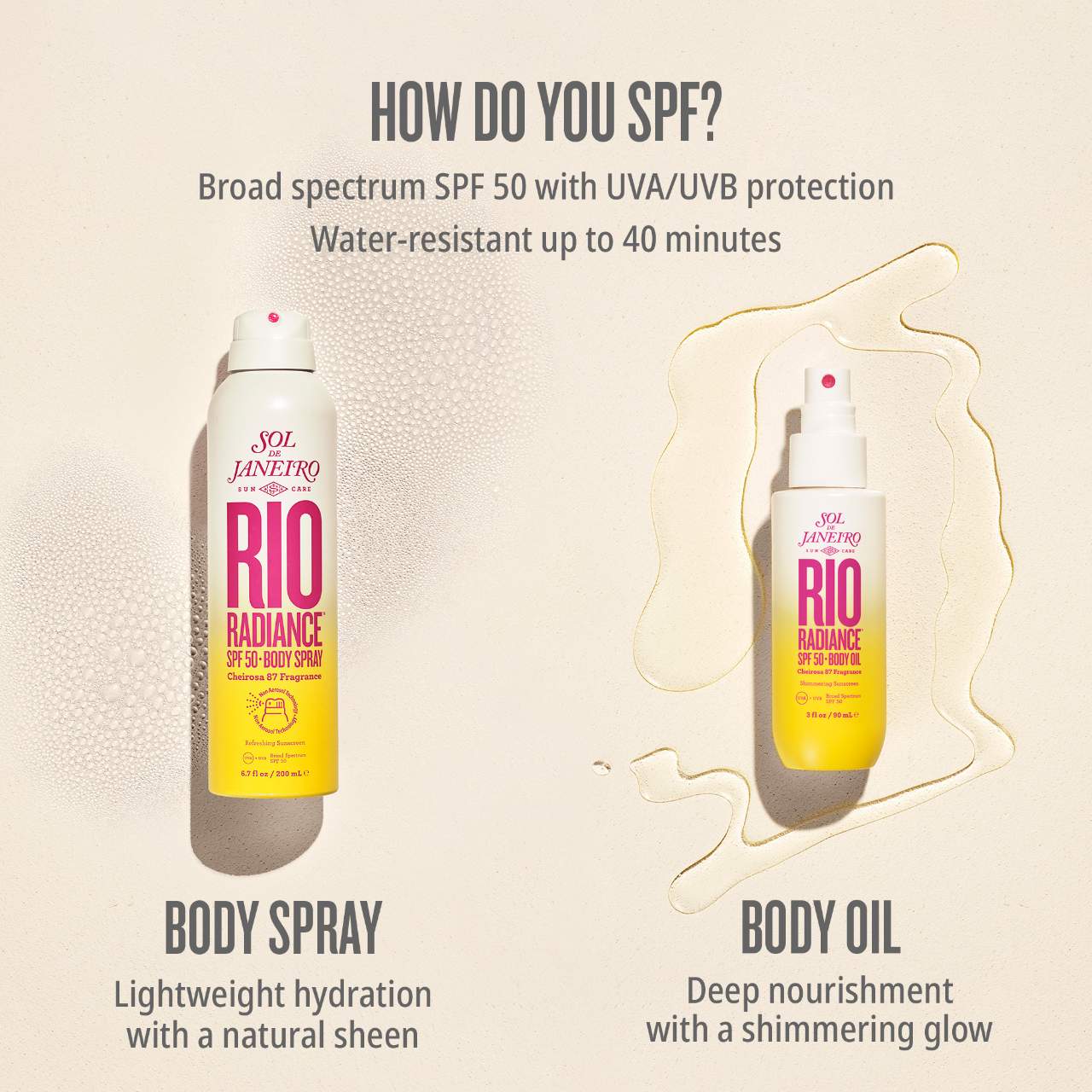 Sol de Janeiro Rio Radiance Shimmering Body Oil Sunscreen SPF 50
