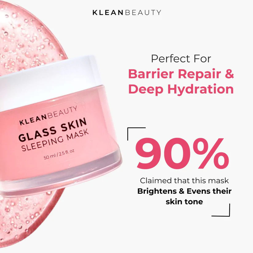 Klean Beauty Glass Skin Sleeping Mask