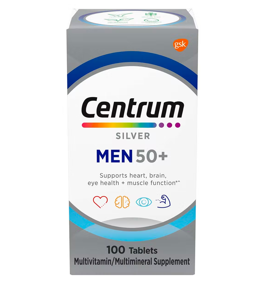 Centrum Silver Men 50+ Multivitamins - 100 Tablets