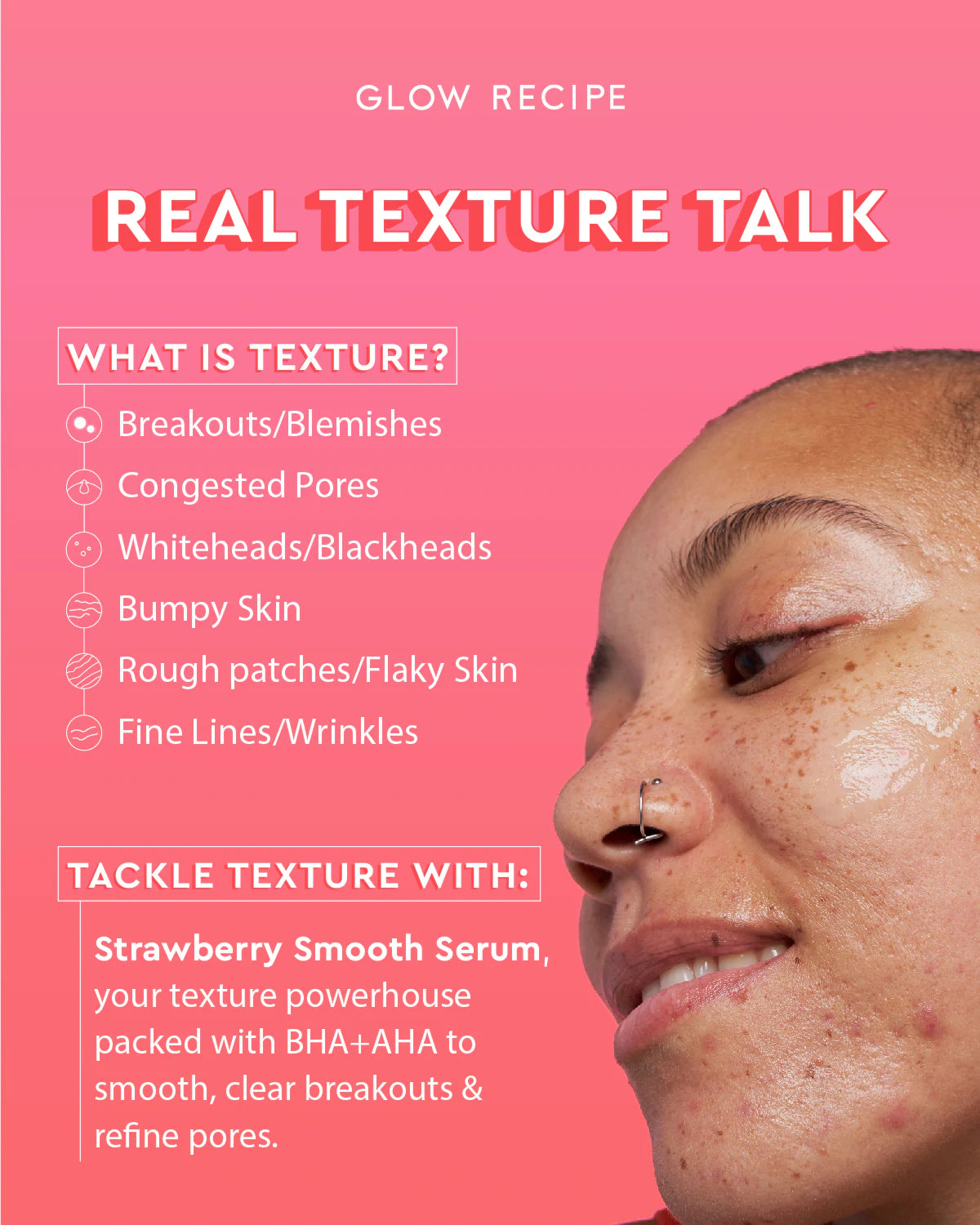 Glow Recipe Strawberry Smooth BHA + AHA Salicylic Serum