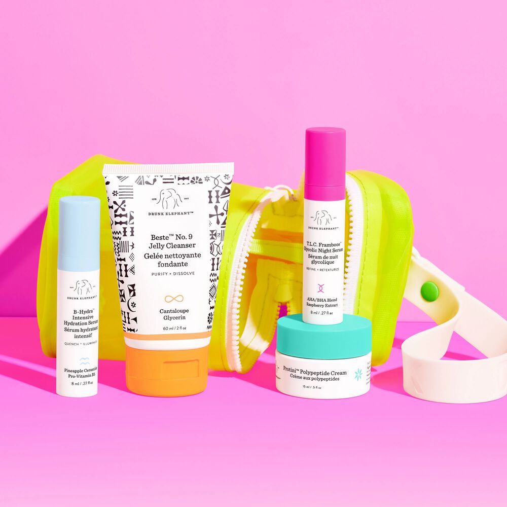 Drunk Elephant Littles Night Out Set with Jelly Travel Bag