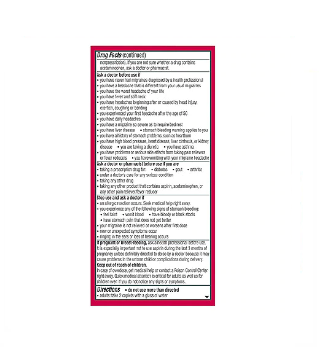 Excedrin Migraine Pain Relief