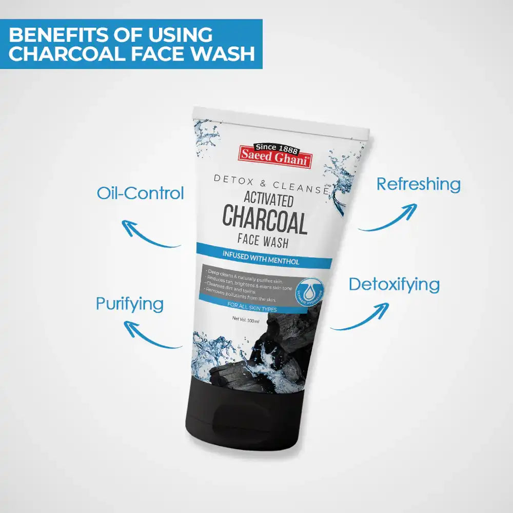 Saeed Ghani Activated Charcoal Detox & Cleanse Face Wash