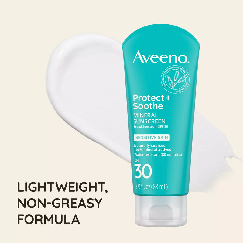 Aveeno Protect + Soothe Mineral Sunscreen Lotion SPF 30
