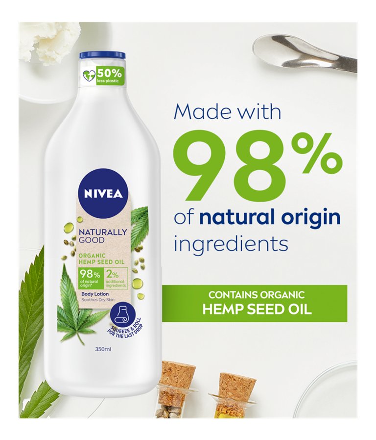 Nivea Naturally Good Organic Hemp Seed Oil Calming Lotion