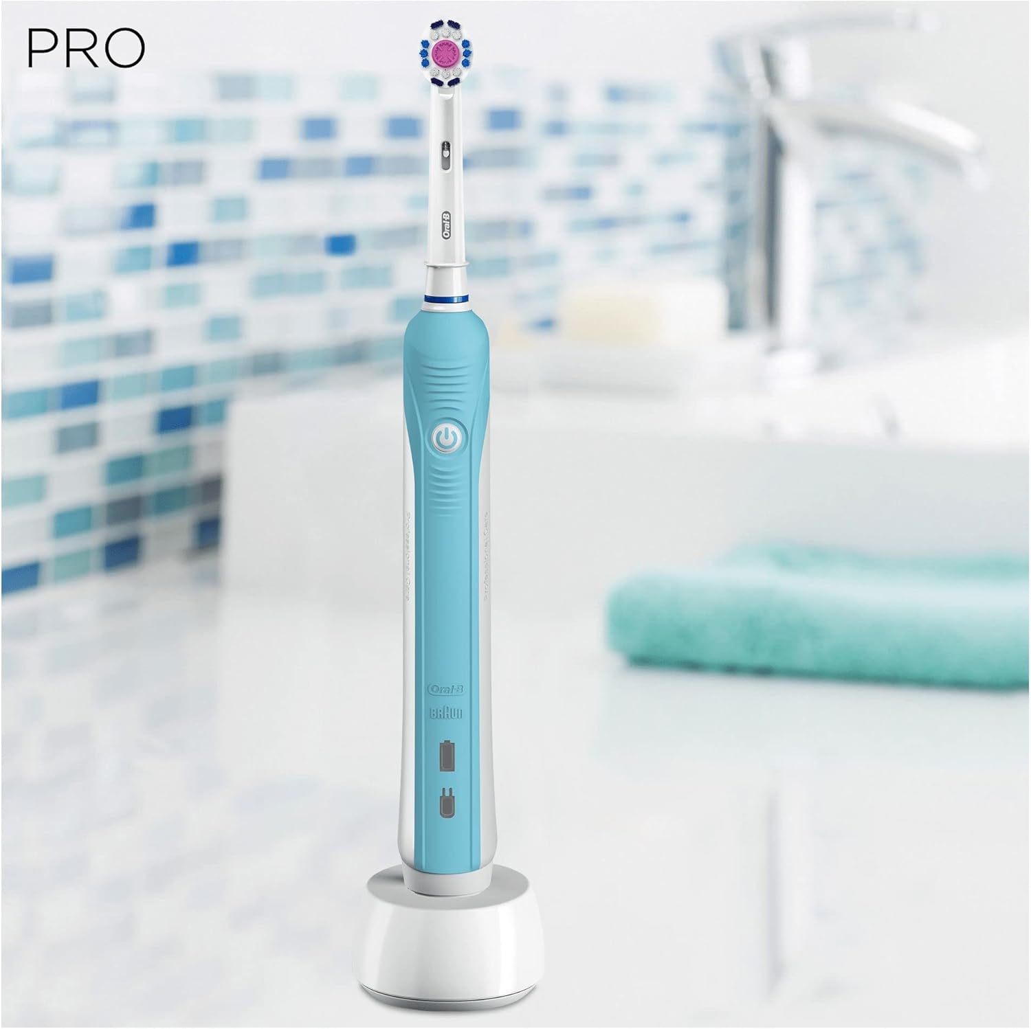 Oral-B Pro 1 Electric 3D White Pressure Sensor Toothbrush