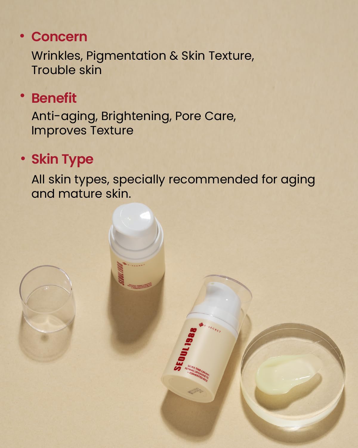 K-Secret Seoul 1988 Retinal Liposom 1% + Fermented Rice Cream