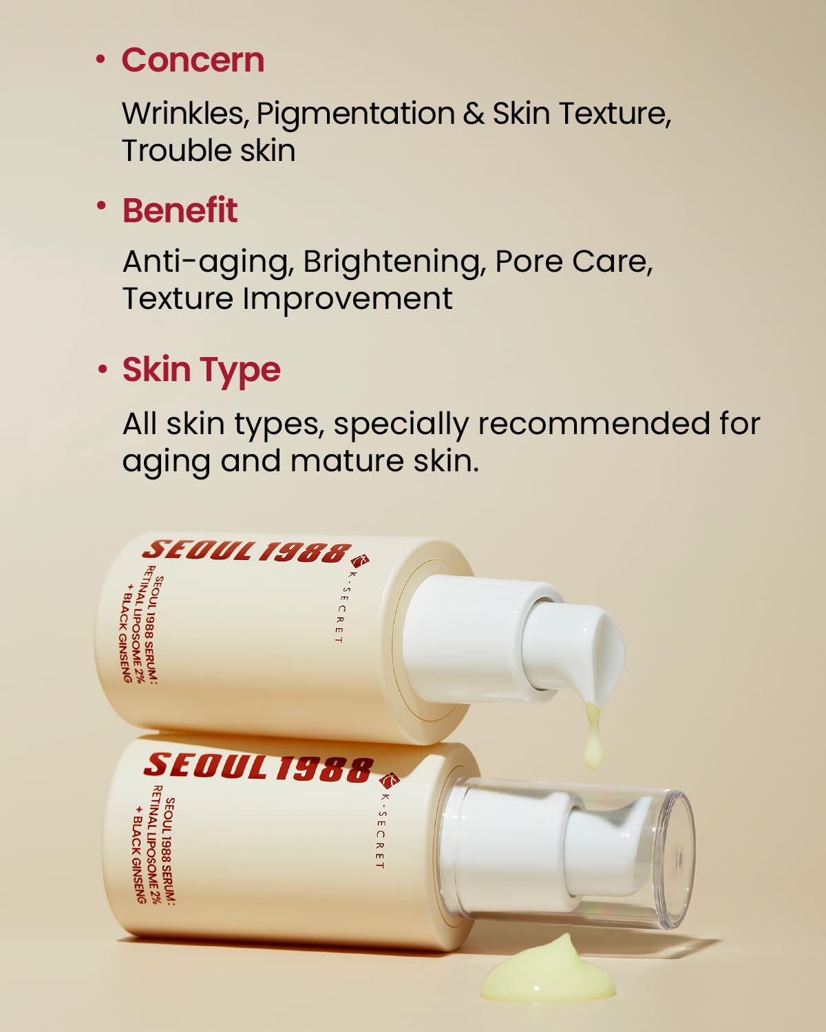 K-Secret Seoul 1988 Serum Retinal Liposome 2% + Black Ginseng