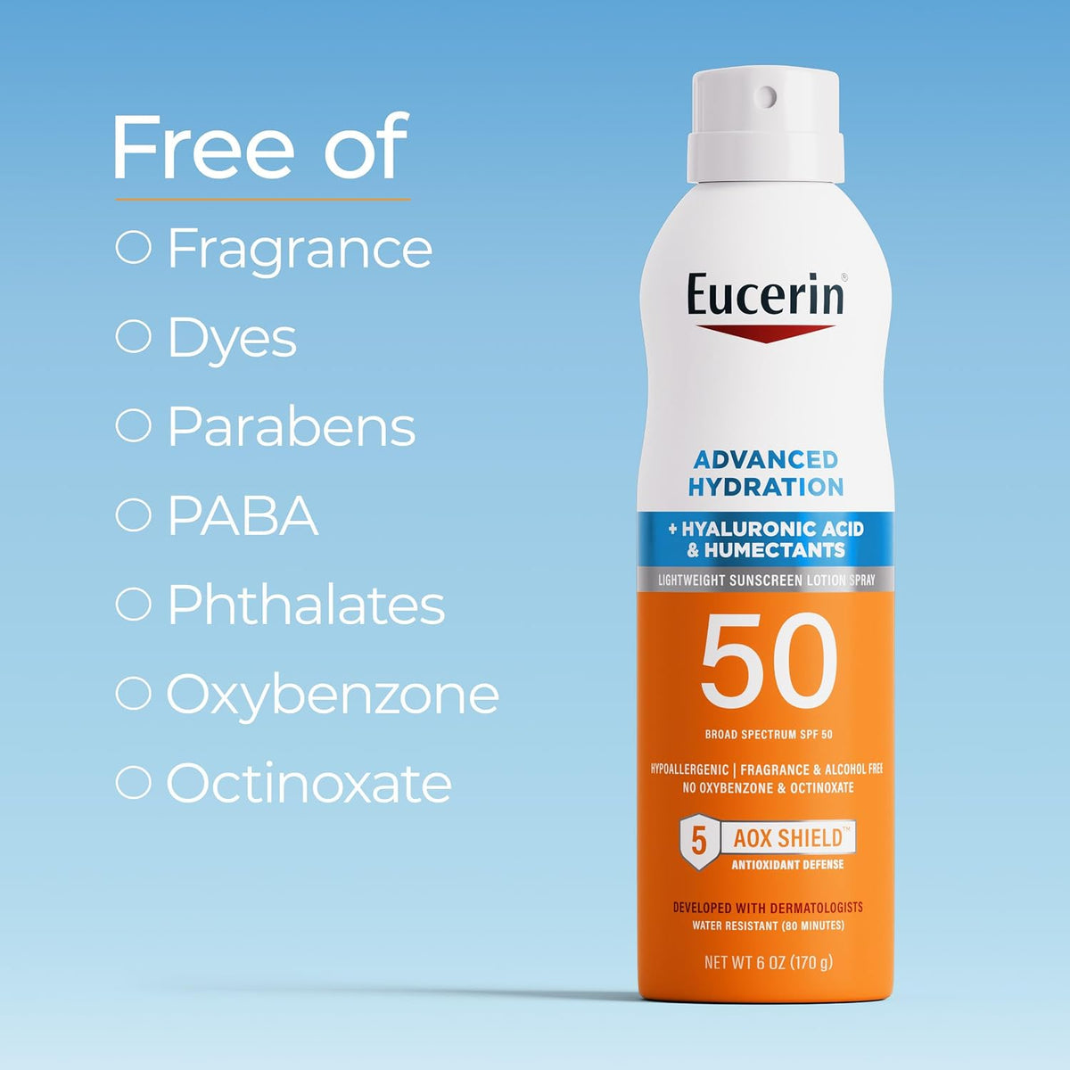 Eucerin Advanced Hydration Sunscreen Spray SPF 50