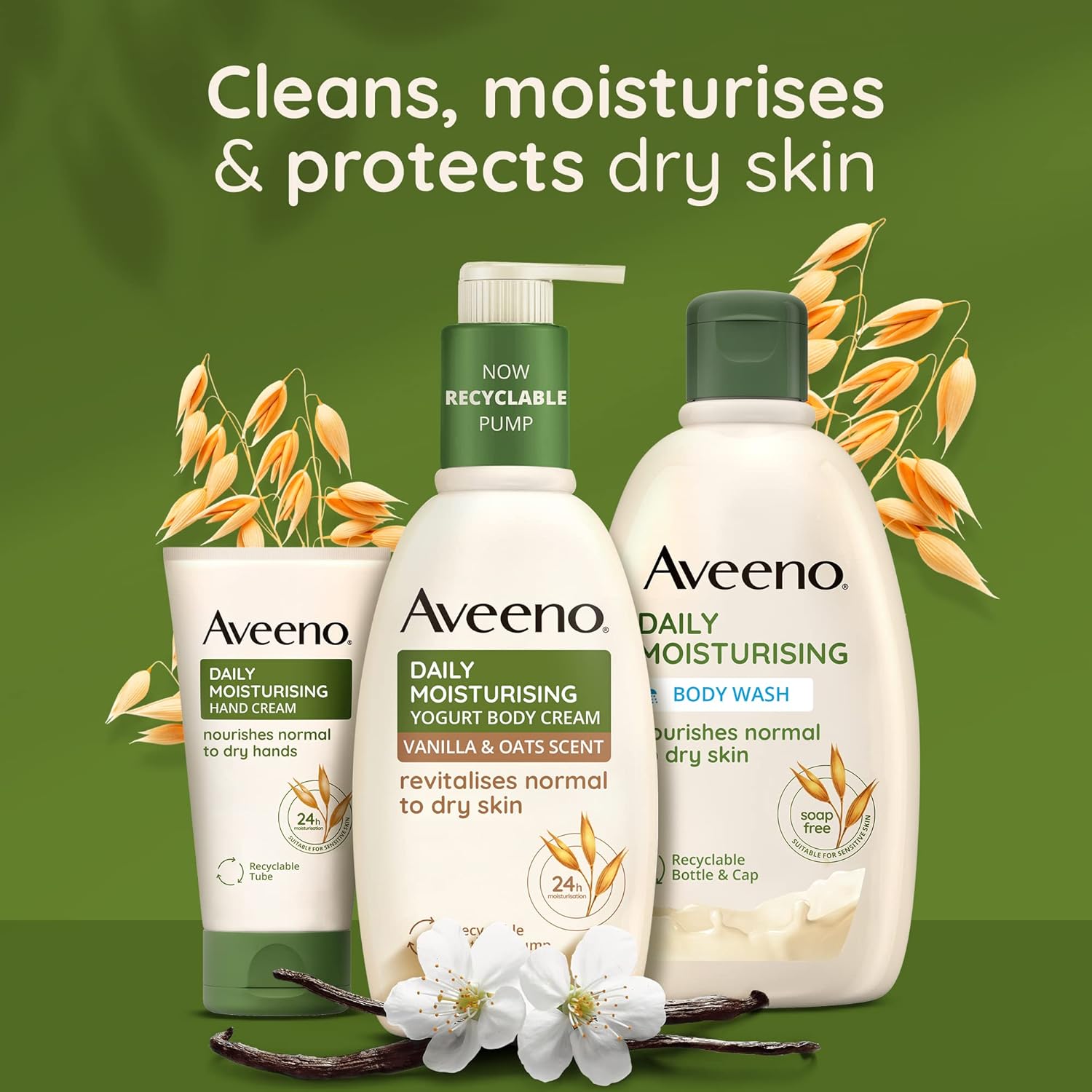 Aveeno Daily Moisturising Yogurt Body Cream – Vanilla & Oat Scented