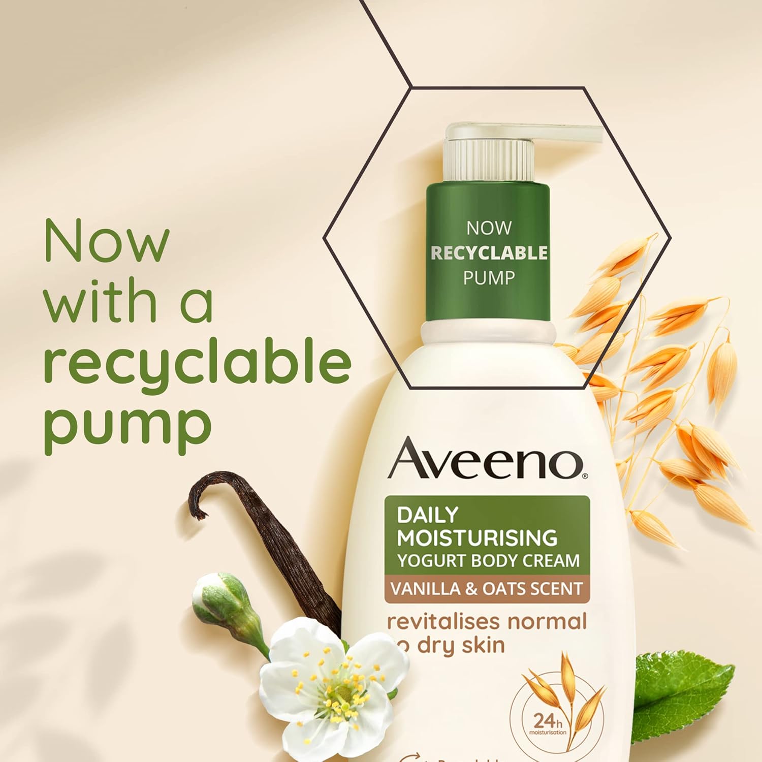 Aveeno Daily Moisturising Yogurt Body Cream – Vanilla & Oat Scented