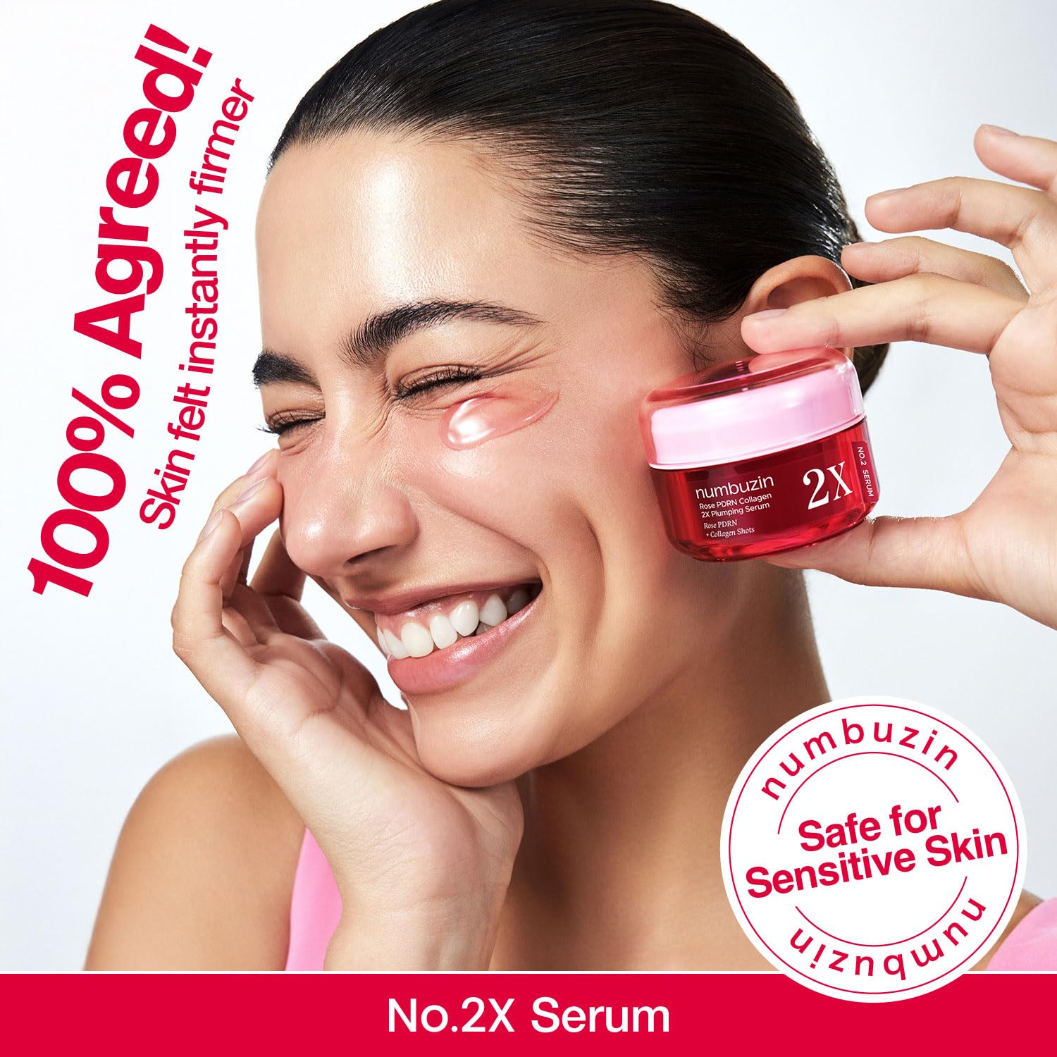 Numbuzin No. 2 Rose PDRN Collagen 2x Plumping Serum