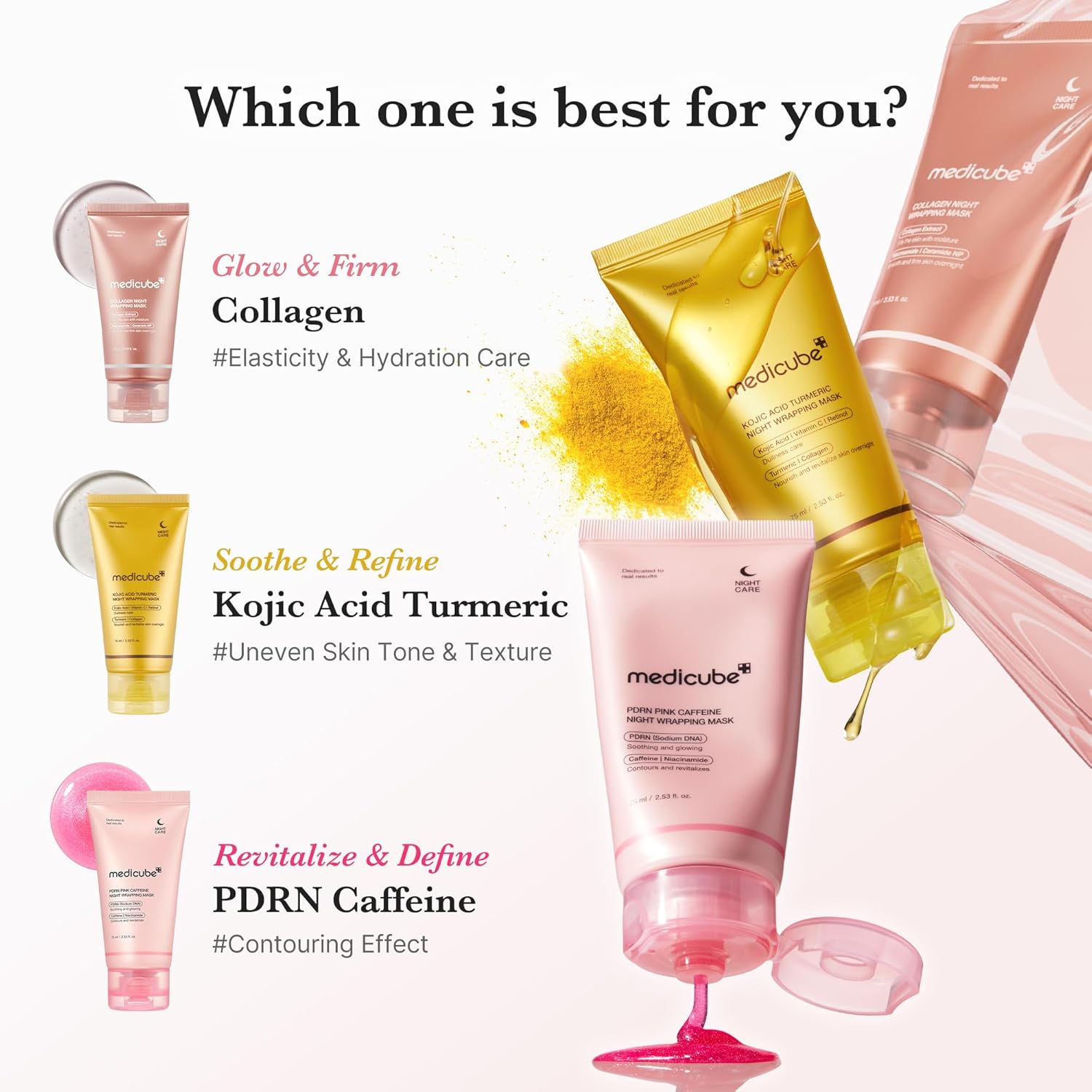 Medicube PDRN Pink Caffeine Night Wrapping Mask