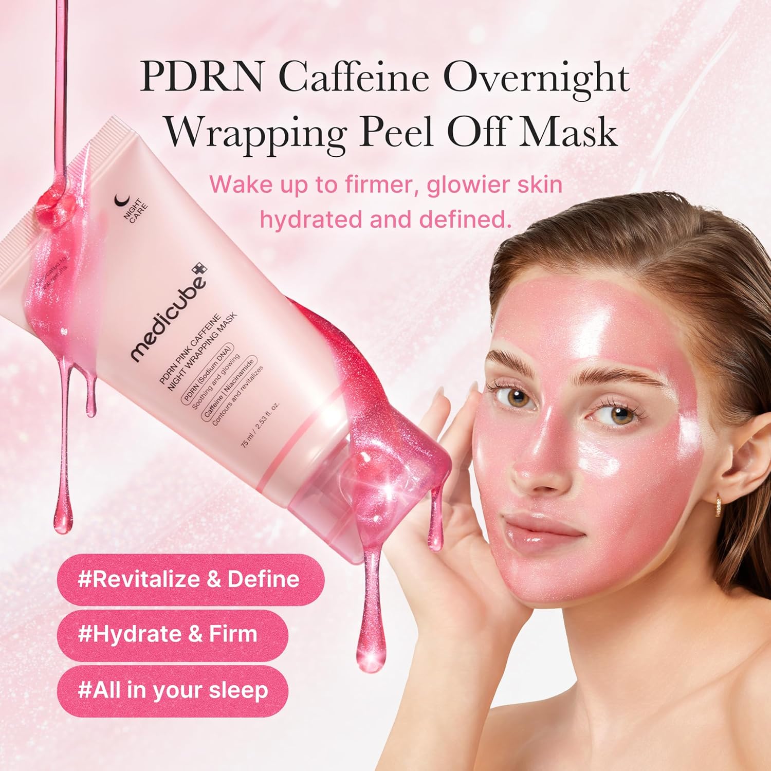 Medicube PDRN Pink Caffeine Night Wrapping Mask