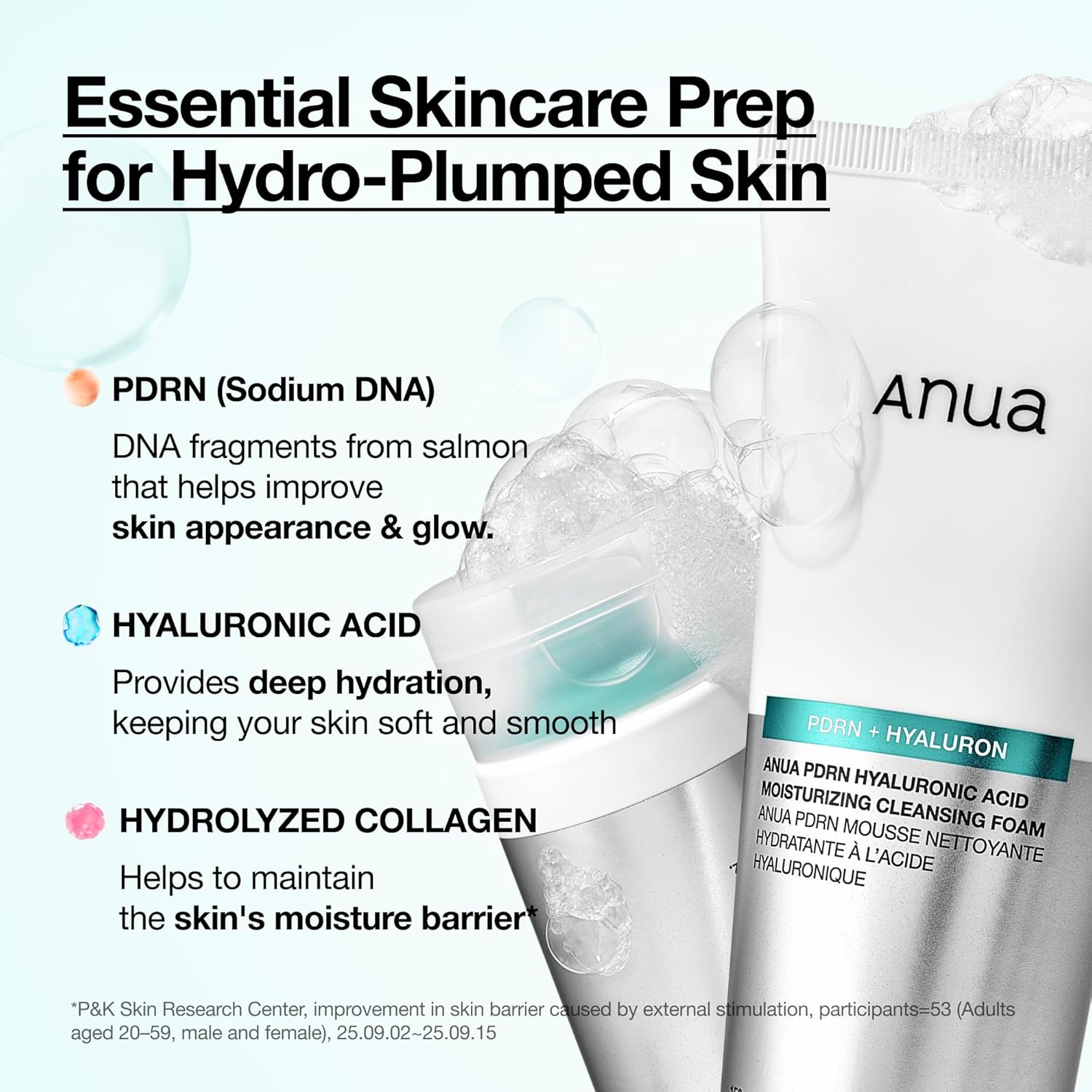 Anua PDRN Hyaluronic Acid Moisturizing Cleansing Foam