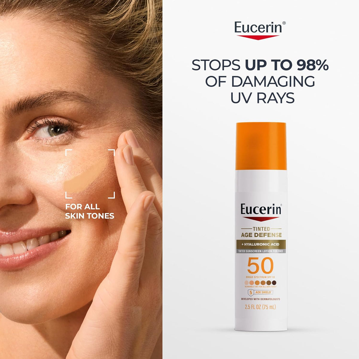 Eucerin Tinted Age Defense Face Sunscreen SPF 50