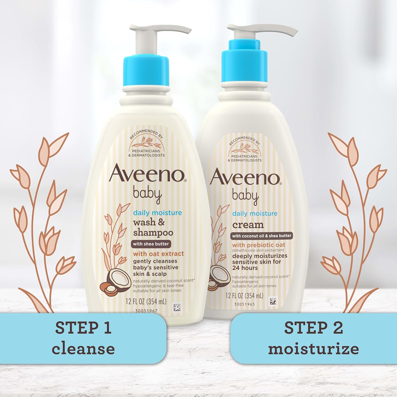 Aveeno Baby Daily Moisture Wash & Shampoo With Shea Butter