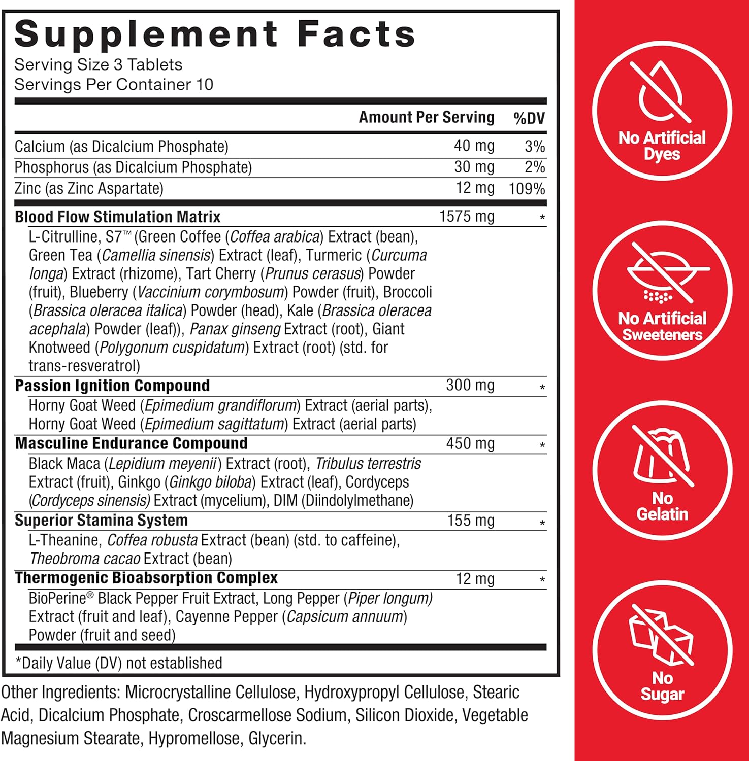 Force Factor Male Enhancement Score XXL Tabs