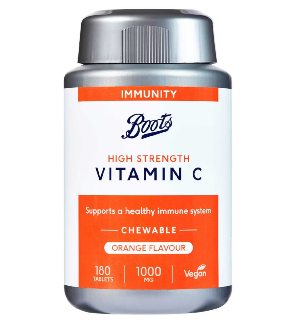 Boots Vitamin C Orange Flavour Chewable Tablets