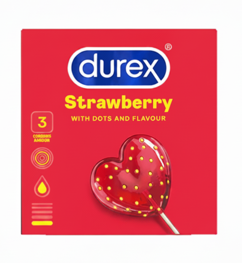 Durex Strawberry Dotted Condoms