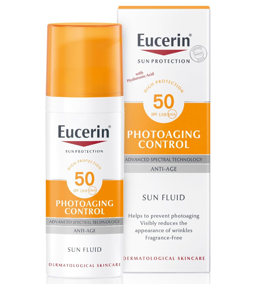 Eucerin Photoaging Control Sun Protection Fluid UVB UVA SPF 50+