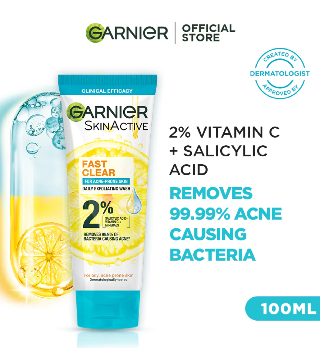 Garnier SkinActive Fast Clear Facewash For Acne Prone Skin