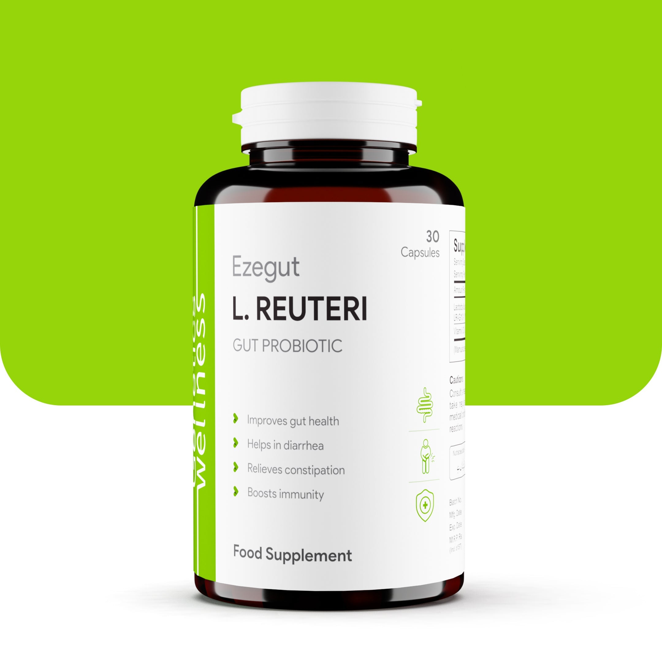 Genetics Wellness Ezegut L. Reuteri Gut Probiotic